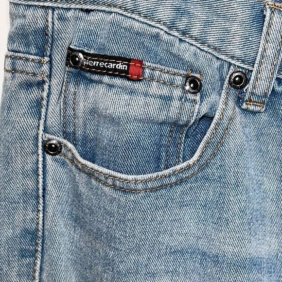 Pierre Cardin Light Wash Relaxed Straight Leg Mid Rise Mens Jeans Sz 32 R - Picture 4 of 7